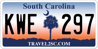 SC license plate KWE297