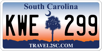 SC license plate KWE299