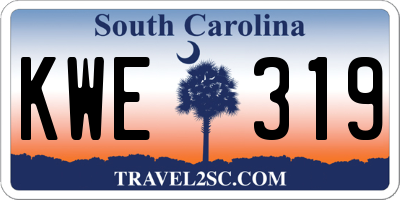 SC license plate KWE319