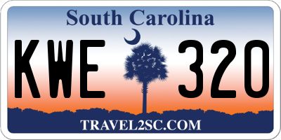 SC license plate KWE320