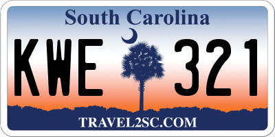 SC license plate KWE321