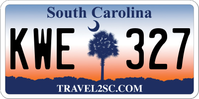 SC license plate KWE327