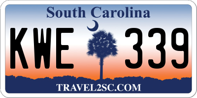 SC license plate KWE339