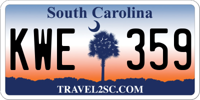 SC license plate KWE359