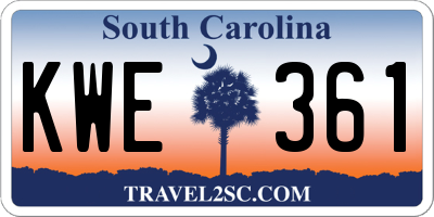 SC license plate KWE361