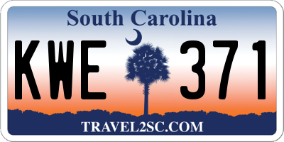 SC license plate KWE371