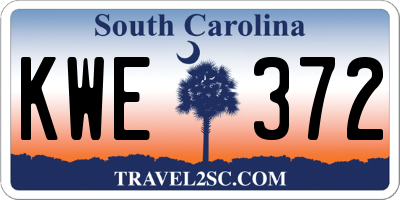 SC license plate KWE372