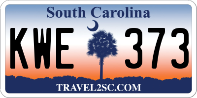 SC license plate KWE373