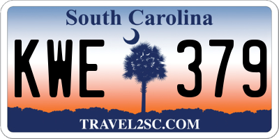 SC license plate KWE379