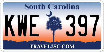 SC license plate KWE397