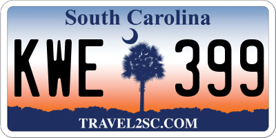 SC license plate KWE399