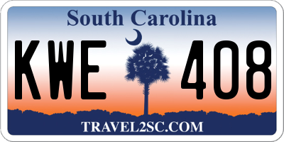 SC license plate KWE408