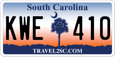SC license plate KWE410