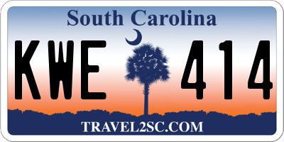 SC license plate KWE414