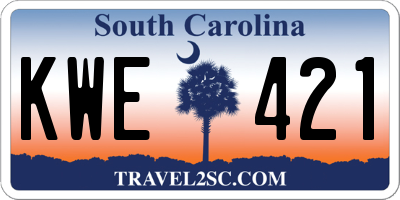 SC license plate KWE421