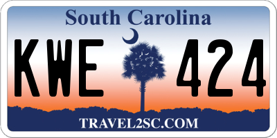 SC license plate KWE424
