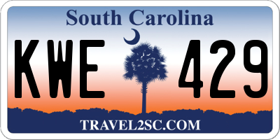 SC license plate KWE429