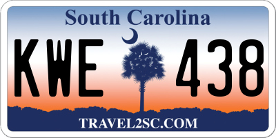 SC license plate KWE438