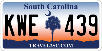 SC license plate KWE439