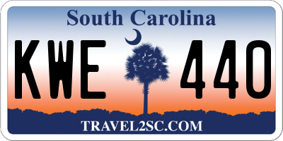 SC license plate KWE440