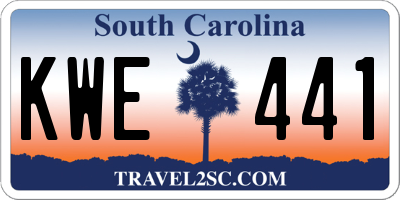SC license plate KWE441