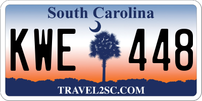 SC license plate KWE448