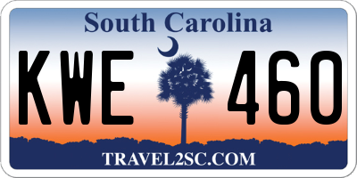 SC license plate KWE460
