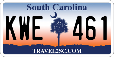 SC license plate KWE461