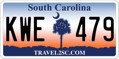SC license plate KWE479