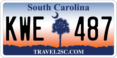 SC license plate KWE487