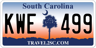 SC license plate KWE499