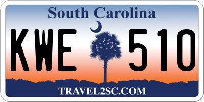 SC license plate KWE510