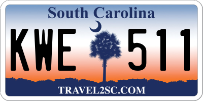 SC license plate KWE511