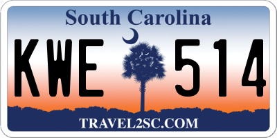 SC license plate KWE514