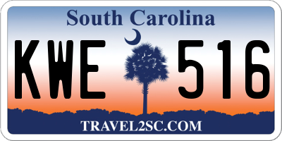 SC license plate KWE516