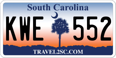 SC license plate KWE552