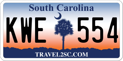 SC license plate KWE554