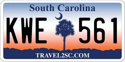 SC license plate KWE561