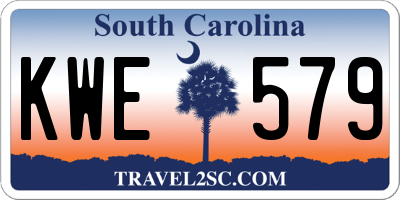 SC license plate KWE579