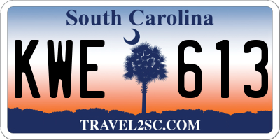 SC license plate KWE613