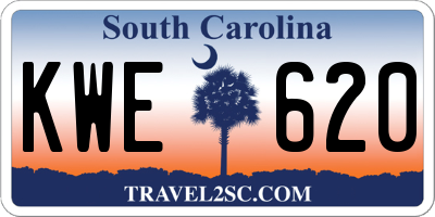 SC license plate KWE620