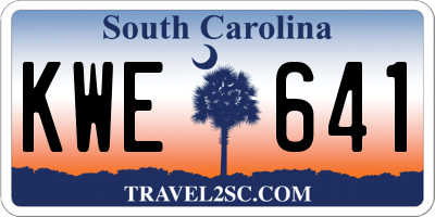 SC license plate KWE641