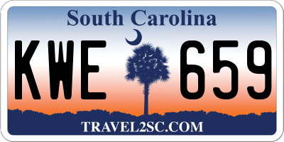 SC license plate KWE659