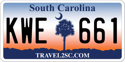 SC license plate KWE661