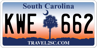 SC license plate KWE662
