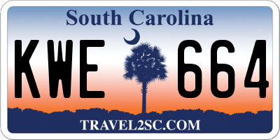 SC license plate KWE664