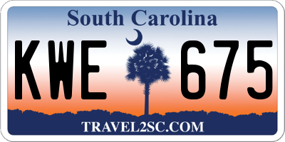 SC license plate KWE675
