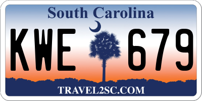 SC license plate KWE679