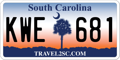 SC license plate KWE681
