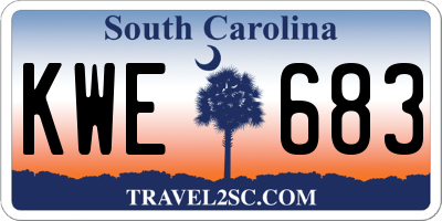 SC license plate KWE683